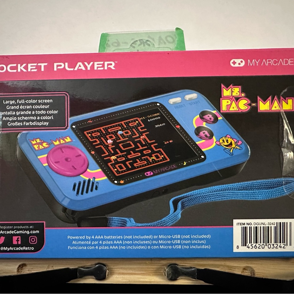 My Arcade Ms. Pac-Man Pocket Player Handheld Game Console